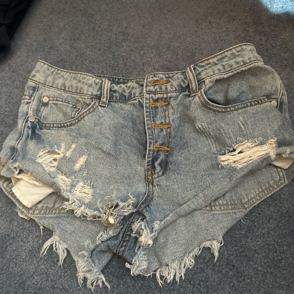 Distressed Denim Women Shorts